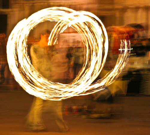 Twirling a Torch. Venice, Italy, 2006