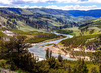 Yellowstone River Valley. Yellowstone National Park 2013