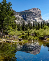 Mirror Lake Reflection. Yosemite National Park.